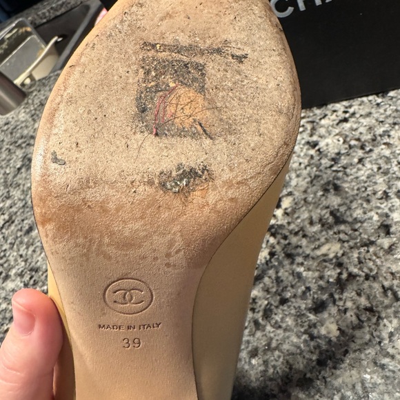 CHANEL Women's Two-Tone Heels in Tan and Black - Picture 14 of 14